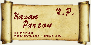 Mašan Parton vizit kartica